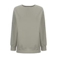 thumbnail image 6 of Kaemgyyd Women's Crewneck Sweatshirts Trendy Oversized Long Sleeve Tops Solid Color Casual Loose Pullover Clothes, 6 of 7