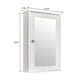 thumbnail image 2 of Gabinete de baño con espejo para montaje en pared, organizador de almacenamiento con una puerta y 2 estantes ajustables, color blanco, 2 of 5