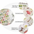 thumbnail image 3 of Beige Flamingos Bathroom Shower Curtains with 12 Hooks Polyester Waterproof Shower Curtain for Stalls and Bathtubs Tropical Summer Botanical Fruits Rustic Decorative Bathroom Curtain 72x72 Inches, 3 of 9