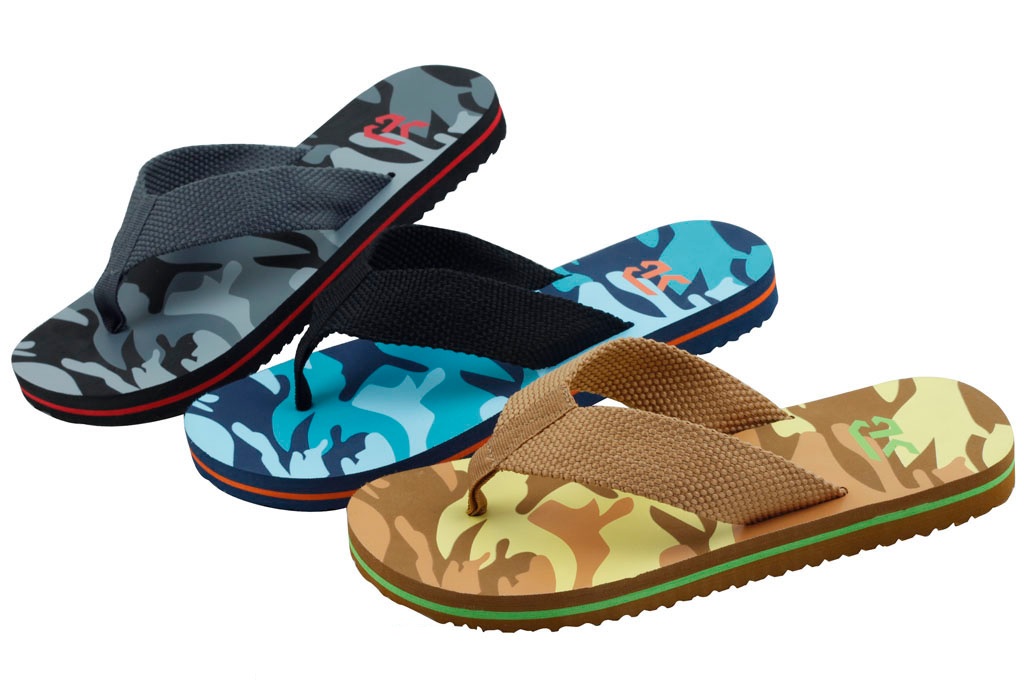 Starbay Men's Canvas upper Camo Print soft Insole EVA Outsole Casual Thong Flip Flop Flat Comfy Sandals - image 2 of 2