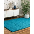 thumbnail image 2 of Unique Loom 3126264 6 x 9 Pi Shag Solide Tapis Rectangulaire&44; Turquoise, 2 of 2
