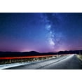 thumbnail image 2 of wall26 - Night Sky with Milky Way and Stars. Night Road Illuminated by Car. Light Trails - Removable Wall Mural | Self-Adhesive Large Wallpaper - 66x96 inches, 2 of 6