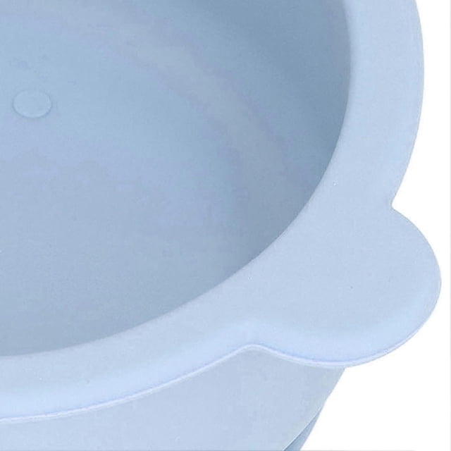 Baby Feeding Set Silicone Multi Functional Baby Feeding Set with Strong Suction Cup Bowl Spoon Set Baby for Most Tables Grey Blue