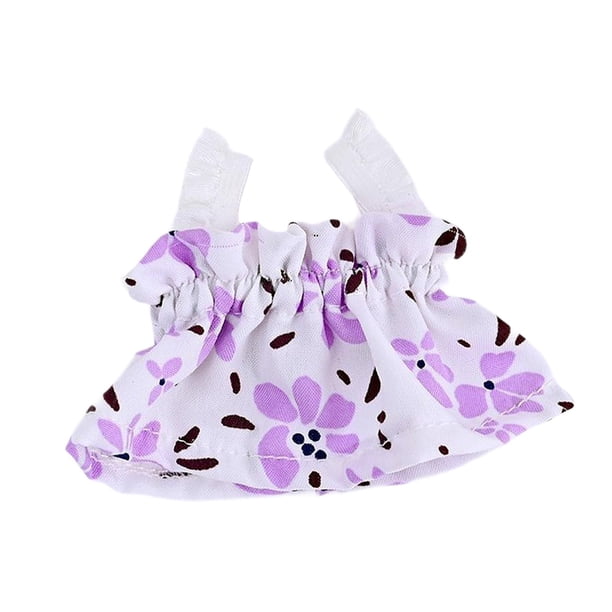 Ropa para muñecas, juguete para muñecas DIY, falda con tirantes para muñecas, regalo adorable para niñas, ropa para muñecas para niñas, lindo traje de Violeta