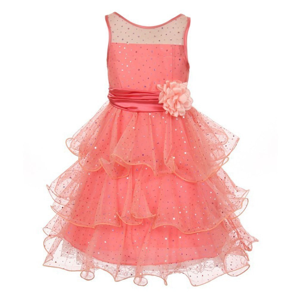 Splendid Littles Baby Girls Lurex Pinstripe Tier Dress