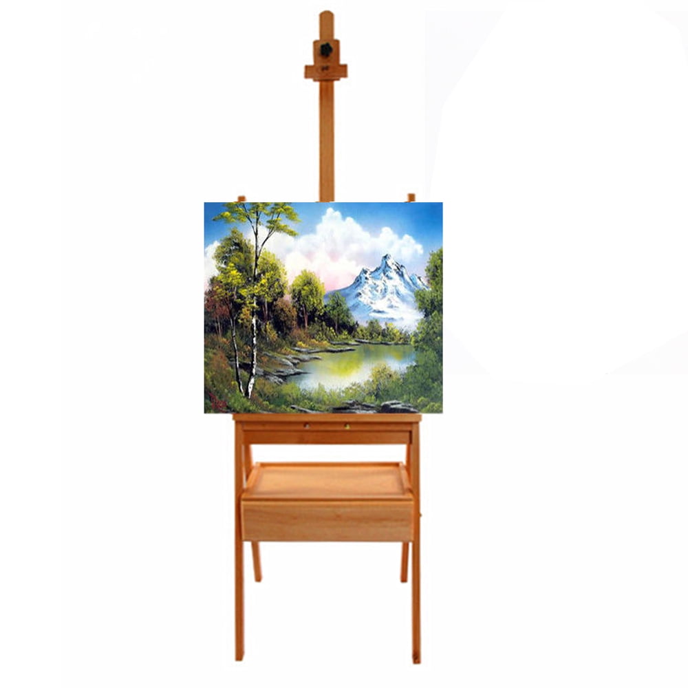 Holds Canvas up to 43 VISWIN Adjustable Height Display Easel 57 to 76 Easy to Assemble Floor Wooden Easel Stand for Adults Natural Beginners Holds 22 lbs Beech Wood Art Easel for Painting 