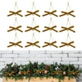 thumbnail image 2 of SLYNSHome 12Pcs Velvet Bows Christmas Tree Decorations,Mini Vintage Rustic Christmas Ribbon Bows Ornaments for Garland,Wreath,Gift - Coffee, 2 of 7