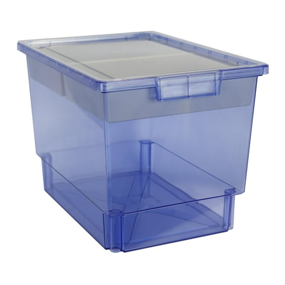 Bin/ Tote/ Tray Divider Kit - Triple Depth 12" Bin in Tinted Blue - 1 pack
