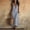Gray, variant on QUNYINEY A Line Plus Size Dresses for Women Sleeveless Black Faux Cotton Linen Long Sundress V Neck Loose Fit Vacation with Pockets Dresses