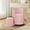 Pink, variant on Round Vanity Chair with Storage, Rolling PU Leather Swivel Work Makeup Stool Chair with Folding Back, Upholstered Ottomans for Bedroom Living Room