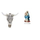 thumbnail image 1 of Escultura de pared de calavera,Estatua de resina con cabeza de vaca para decoración de pared y hogar,Letrero de mesa,Decoración de escritorio acrílica Rincón festivo Decoración del, 1 of 8