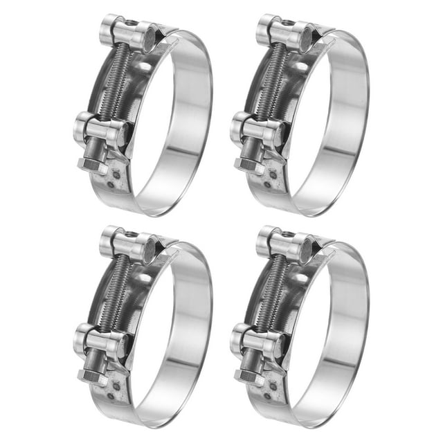 Unique Bargains T-Bolt Hose Clamp 4Pack 86-91mm 201 Stainless Steel Intake Intercooler Clamps