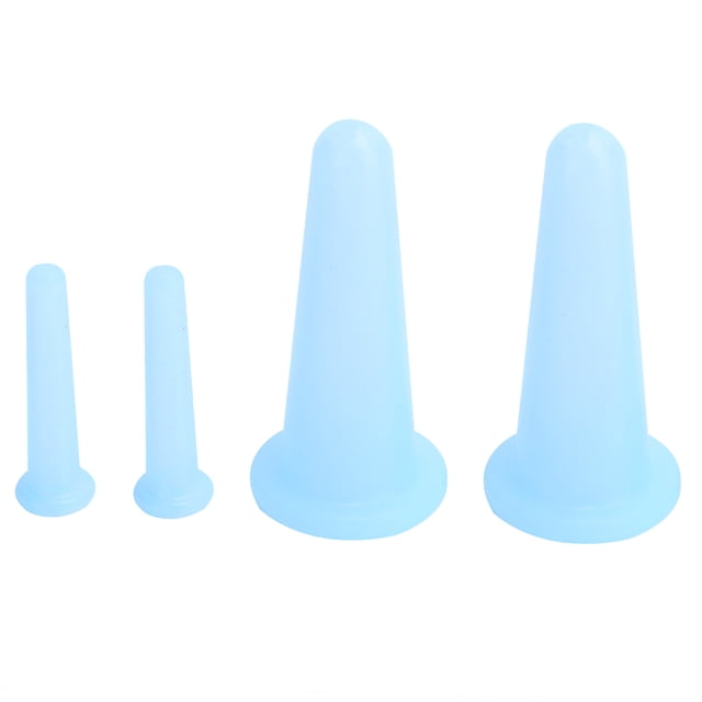 Massage Cup, Cupping Set Environmentally Friendly Strong In Adsorption Convenient And Practical For The Eyes For Nose Blue 2 Large 2 Small