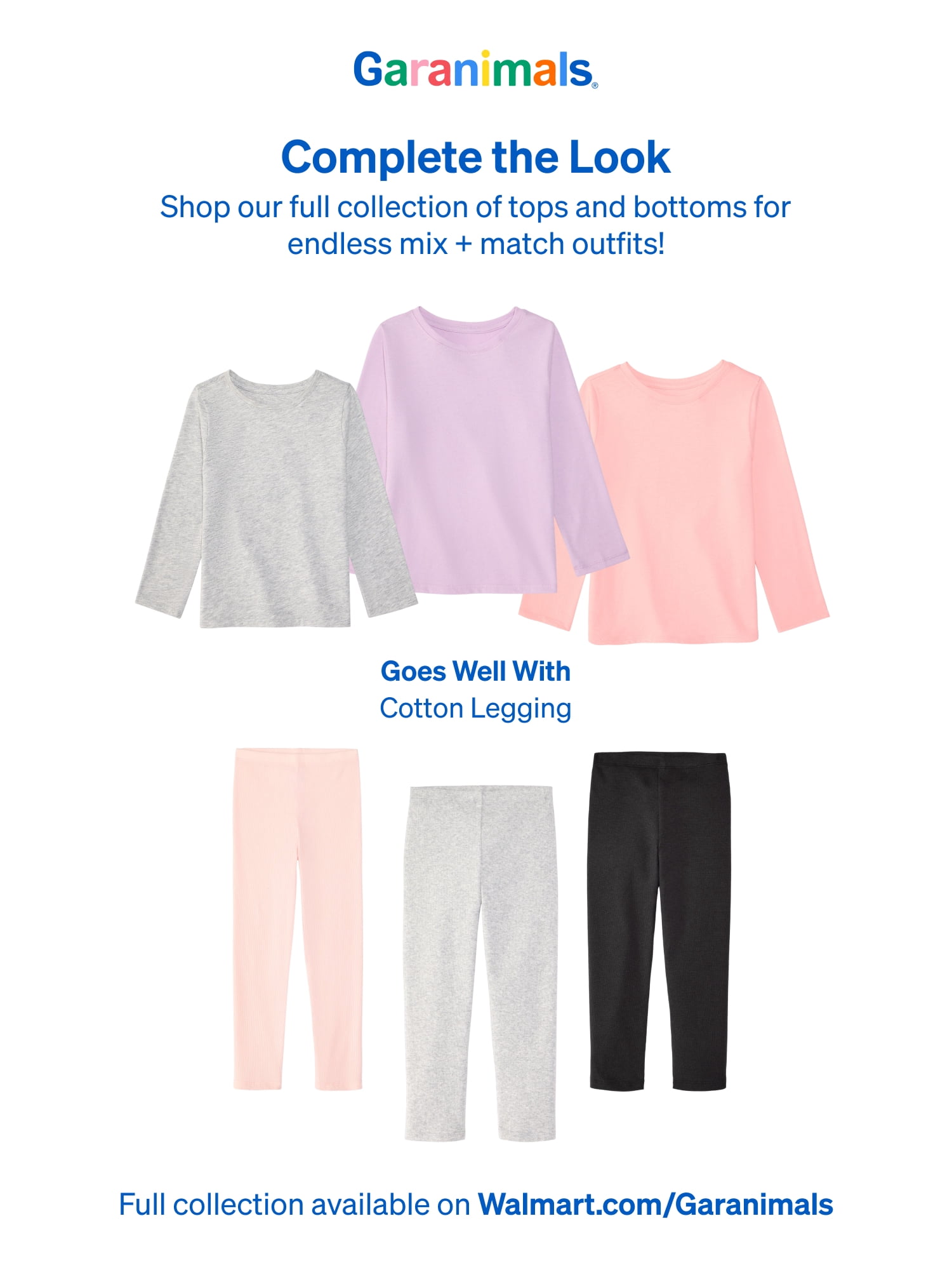 Garanimals Baby & Toddler Girls Leggings, Single & 3-Pack, Sizes 0-6T