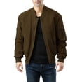 thumbnail image 3 of Landing Leathers Men MA-1 Suede Leather Flight Bomber Jacket (Regular and Big & Tall), 3 of 6