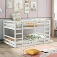 thumbnail image 6 of HomeRoots 403663 Pastel White Full Over Full Size Dual Ladder Bunk Bed, 6 of 10