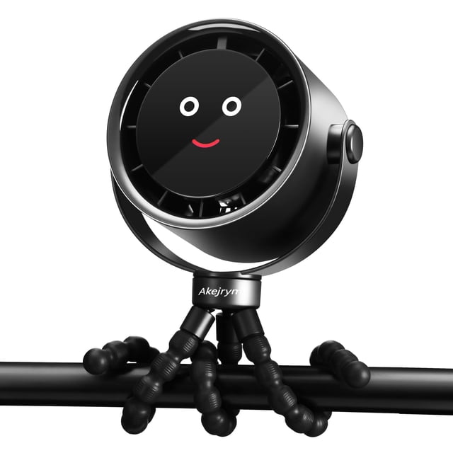 Ventilador portátil para cochecito Akejrym con tecnología Air Turbo y pantalla