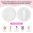 thumbnail image 4 of RUseeN 10 pcs Round Velour Face Makeup Powder Pads, 2.36 Inch Soft Face Compact Setting Powder Puff, Powder Puff Pads with Ribbon, Puff Pads for Loose Powder, White, 4 of 7