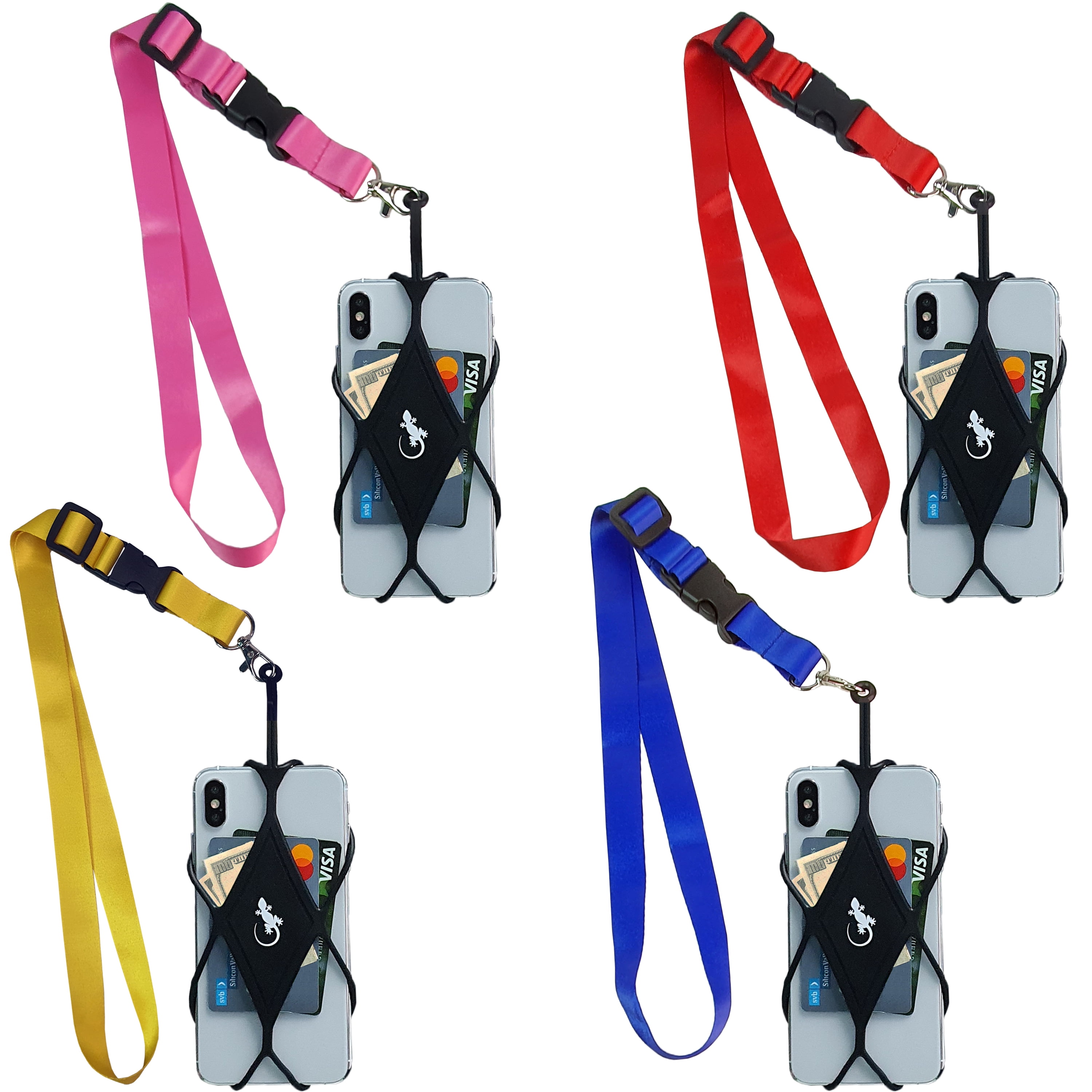 Cell Phone Lanyard Case with Polyester Lanyard & Silicone Cell Phone ...