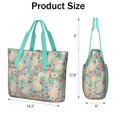 thumbnail image 3 of Tote Bag for Women - Golden Retriever Dog and Flowers Shoulder Bag - Large Utility Work Duffle Bag with Zipper Handbag for Travel, Work, Sprots, 3 of 5