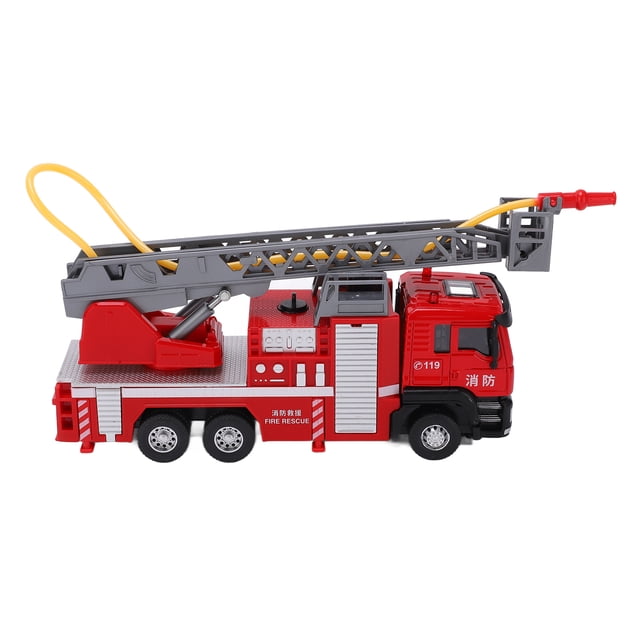 1:50 Ladder Fire Truck Model, High Collection Value Ladder Fire Engine Truck Car For Indoor For Home For 3+