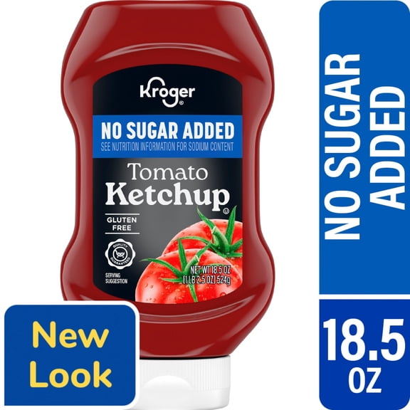 Kroger No Sugar Added Tomato Ketchup 18.5 oz - Pack of 1
