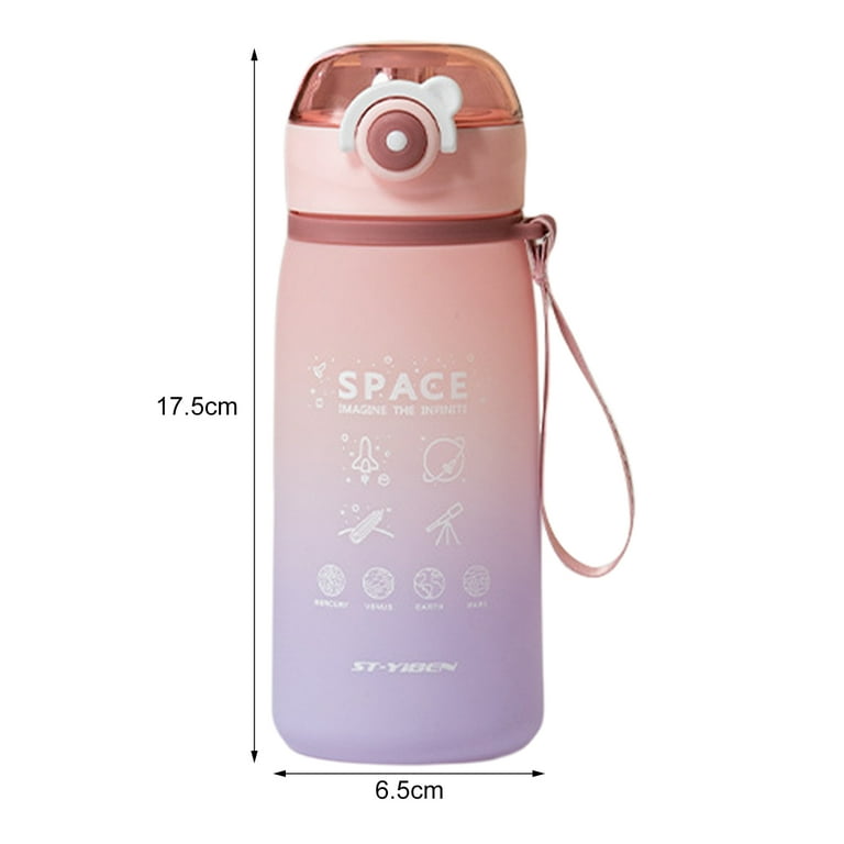 SDJMa Time Marked Cute Water Bottles For Women And Men, BPA Free