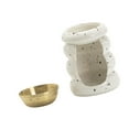 thumbnail image 2 of CoudarTitie Ceramic Essential Oil Burner Ceramic Oil Diffuser Decor Ornament Tealight Candle White Black Dot, 2 of 9