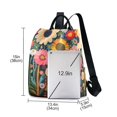 thumbnail image 3 of FORMRS Women's Travel Backpack Purse Anti-Theft Hidden Pockets Casual Shoulder Bag, Large Colorful Flowers, 3 of 7