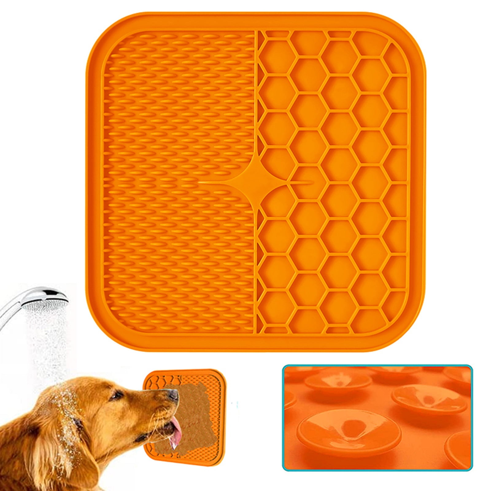  Mozy Lick Puzzle Mat for Dogs – More Licking Fun and Less Mess  (Banana Color Mat - 2 Pack) : Pet Supplies