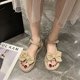 thumbnail image 1 of Sandalias para mujer, sandalias de plataforma de playa transpirables para exteriores a la moda para mujer, zapatos Kawaii antideslizantes a la moda que combinan con todo, novedad de verano 36 Gao Jinjia LED, 1 of 1