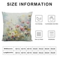 thumbnail image 5 of PHYHOO Spring Summer Floral Throw Pillow Covers  Colorful Wildflower Outdoor Pillows Cover Watercolor Flowers Rustic Farmhouse Linen Decorative Cushion Case for Couch Bed Decor, 5 of 5