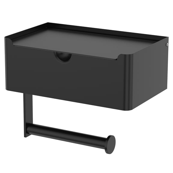 Toilet Paper Holder with Shelf Stainless Steel Toilet Paper Roll Holder with Storage Box Wall Mount Toilet Paper Holder Wipes Dispenser Practical Toilet Paper Tissue Holder for Bathroom Home