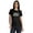 Black, variant on Womens Just Vaccinated Funny Pro-Vaccine scoop-neck T-shirt Casual Tee