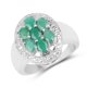 thumbnail image 1 of 0.98 Carat Genuine Emerald .925 Sterling Silver Ring QJ Model, 1 of 3