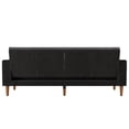 Mr. Kate Stella Vintage Convertible Sofa Bed Futon, Dark Gray Velvet