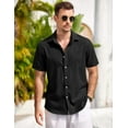 thumbnail image 2 of COOFANDY Men's Cotton Linen Shirt Regular Plain Basic Slim Fit Designer Shirt, 2 of 6