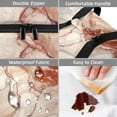 thumbnail image 4 of Marble Double Layered Insulated Lunch Bag with Two Compartments, Large Capacity Handheld Lunch Bags for Refrigerated Meals, 7.1x11.4x16.1 Inches, 4 of 6