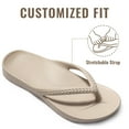 thumbnail image 5 of Litfun Women's Flip Flops Summer Beach Thong Sandals Orthopedic Slide Sandals for Arch Support, Khaki, 5 of 7