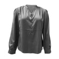 thumbnail image 5 of Maplenight Womens Satin Silk Blouse Dressy Casual Business Long Sleeve Shirts Office Work Tops Fall Elegant Outfits, 5 of 6