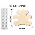 thumbnail image 2 of Unfinished Wood Teddy Bear Shape - Craft - up to 46" DIY 18" / 1/8", 2 of 3