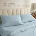 thumbnail image 4 of Bare Home Percale Weave Pillowcase Set - Organic Cotton - Standard, Winter Blue, 4 of 8