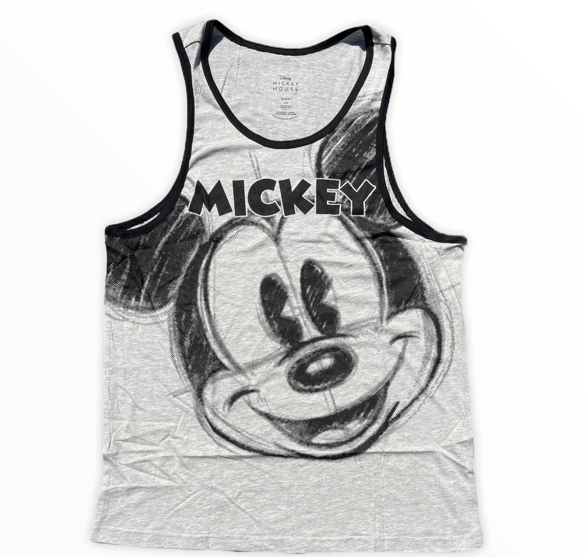 Mad Mickey Mouse Distressed Tank Top Adult Tee Graphic T-Shirt for Men Tshirt 
