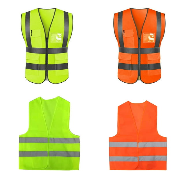 Women Men Night Work Reflective ;;; ;;; ;;; Vest Construction Traffic Breathable Mesh Workwear A Type