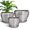 Silver, variant on Ceramic Plant Pots ,10 8 6 inch Modern Large Flower Planters for Plants with Drainage & Saucer for Orchids & Succulents Housewarming Gift for Women, Set of 3 Blue-Glaze