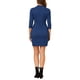 thumbnail image 3 of INSPIRE CHIC Vestido Vintage de Mujer con Manga 3/4 y Cuello Alto a Cuadros XL Azul, 3 of 7