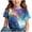 A, variant on Lopecy-Sta Children Girls Short Sleeve PrintPattern T-shirt Round Neck Half Sleeve Casual Versatile Top 3-4 Years