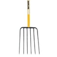 thumbnail image 2 of True Temper 6-Tine Steel Manure Fork Pitchfork with Hardwood Handle, 48 in., for Transferring Manure, Mulch with Cushion Grip CA1, 2 of 2