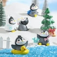 thumbnail image 6 of Mini Penguin Statue Cute Desktop Ornament Miniature Garden Desk Sculpture, 6 of 7