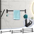 thumbnail image 1 of Vaidha Black Space Aluminum Towel Rack, Towel Rod, Pole Bathroom Upper And Lower Pole, Towel Rack, Towel Rack, 1 of 2